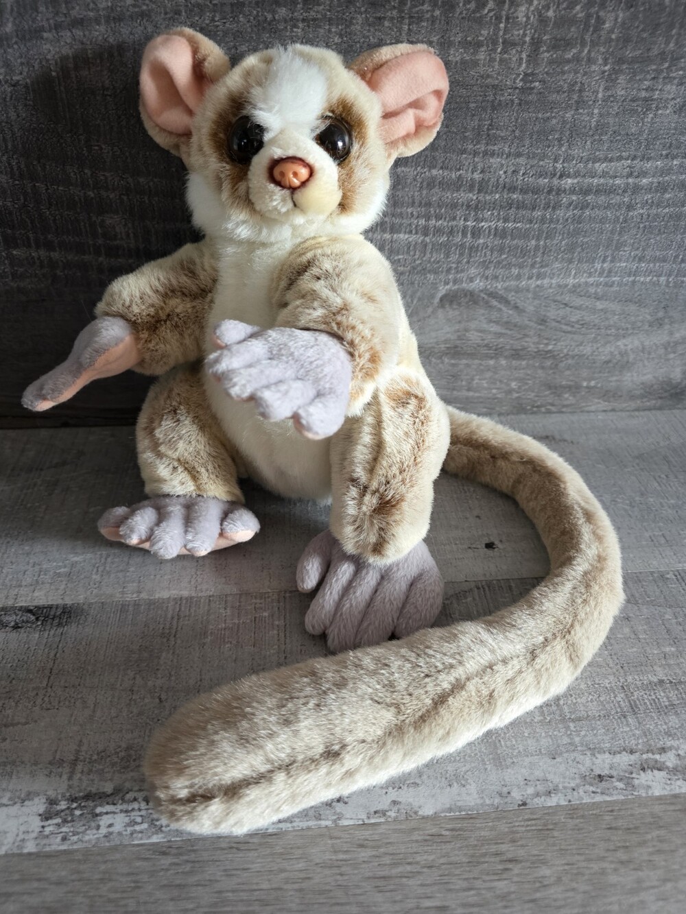 Vtg Lemur Animal Alley Zoo Wildlife Plush Long Tail Stuffed Toys R Us b239